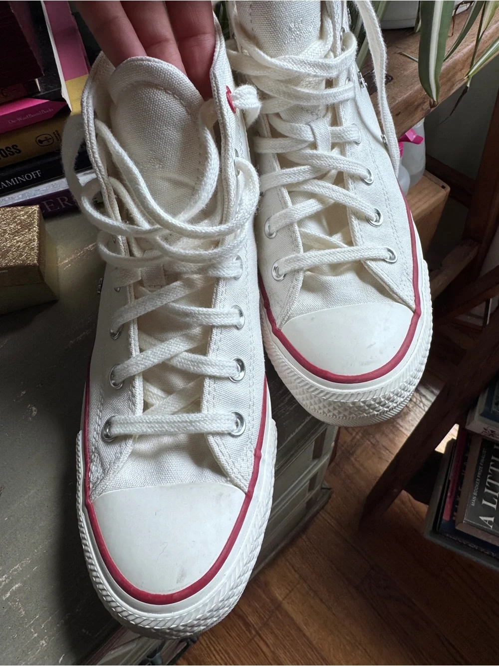 Converse white Hearts high top sneakers - Picture 4 of 11
